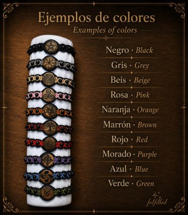 Pulsera Pentáculo y Ónix de Macramé
