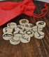 Witch’s Runes with symbols engraved on natural wood