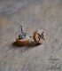 Pendientes Runa del Amor Eterno en madera clara