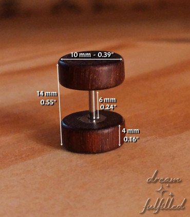 Eternal Love Rune Faux Gauge Earrings