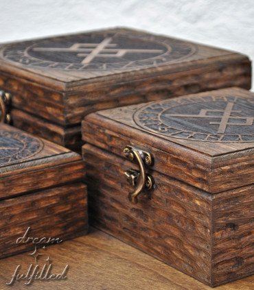 Eternal Love Rune box with an aged finish