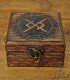 Viking wooden box with metal clasp