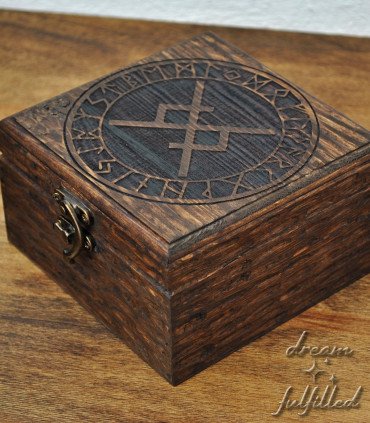Caja artesanal para joyas, runas, recuerdos u objetos especiales