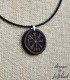 Vegvisir pendant on natural fabric background