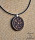 Wooden pendant engraved with the Vegvisir