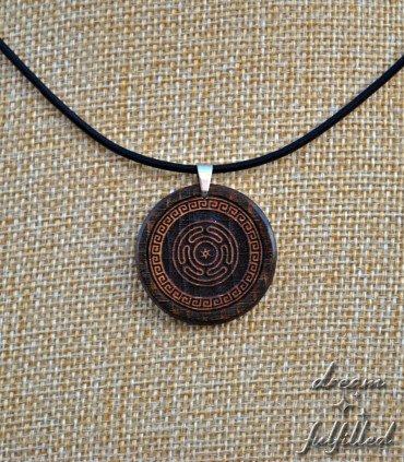 Lightweight wooden pendant for everyday wear